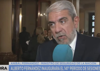 Aníbal Fernández: “La Argentina tiene tasas casi europeas de homicidio doloso”