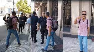  tras tirarle el botellazo a Milei, el militante kirchnerista insultó y quiso pelearse con libertarios