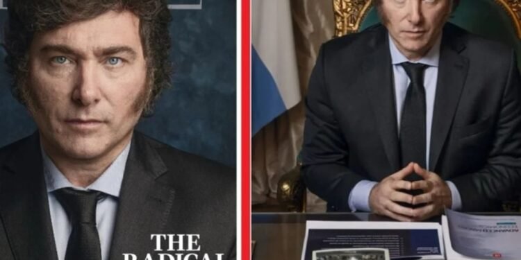 Javier Milei llegó a la tapa de la revista Time y lo festejó en sus redes: “Fenómeno barrial”