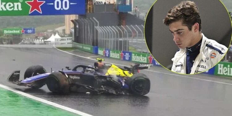 Colapinto y Albon ambos pilotos tuvieron que retirarse tras sufrir choques con serias averías en Brasil