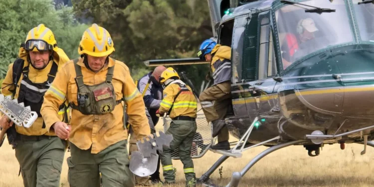 La Ministra de seguridad Patricia Bullrich llegó a la zona para monitorear el operativo de lucha contra el fuego