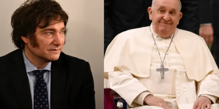 Visita de Milei al Papa en Roma
