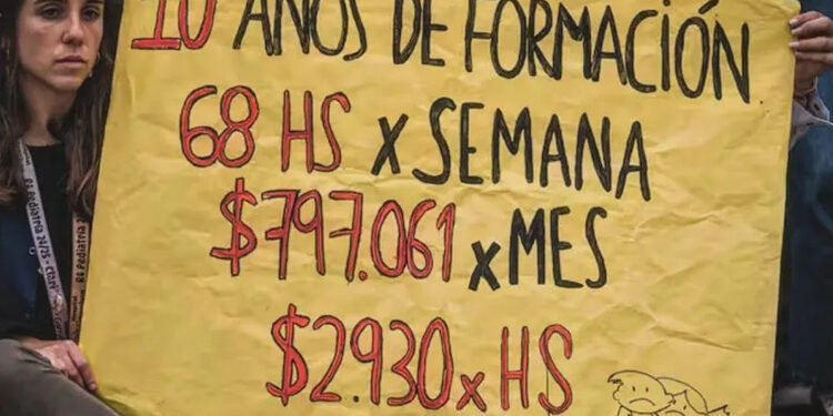 Movilización de médicos residentes del Hospital Garrahan