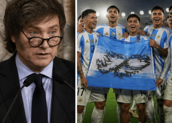 Milei se pronunció sobre la bandera de Malvinas exhibida por los jugadores: “En el peor de los casos será una sanción de US$30.000”