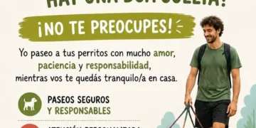 Campaña publicitaria de un paseador de perros inquieta a un barrio porteño por una boa suelta