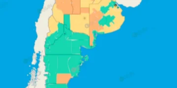 Advertencia amarilla por lluvias y vientos intensos para este jueves 20 de agosto: provincias en riesgo